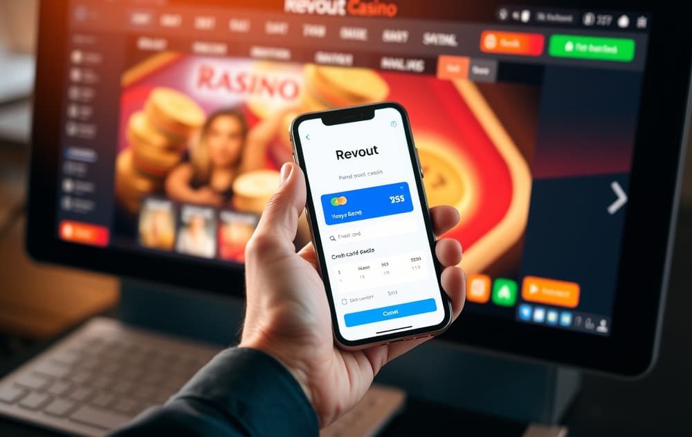 Bruker som betaler med Revolut på nettcasino via mobil