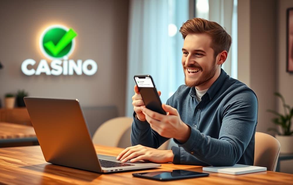 Norsk spiller som mottar bekreftelse på uttak fra casino uten omsetningskrav